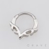 V-SHAPE FANG WING SEPTUM CLICKER RING 316L SURGICAL STEEL
